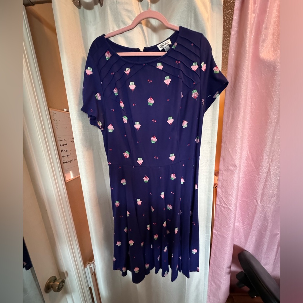 Unique Vintage fit and flare cupcake dress